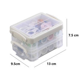 YMWALK Sewing Kit with Plastic Box, Portable Sewing Box with Sewing Accessories Needle and Thread kit,Include 16 Colors Thread, Needles, Box, Scissor, Tape Measure, Thimble for Clothes Mending