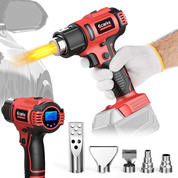 Cordless Heat Gun for Milwaukee M18 18V Battery,Heat Air Gun Fast Heating up to 1202℉,LCD Digital Display Soldering Heat Guns Perfect for DIY Shrink PVC Tubing,Wrapping&Paint Stripping（Bare Tool Only）