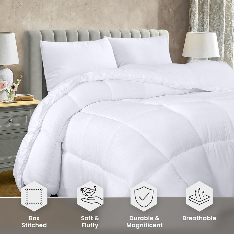 Utopia Bedding Comforter Duvet Insert, Quilted Comforter with Corner Tabs,