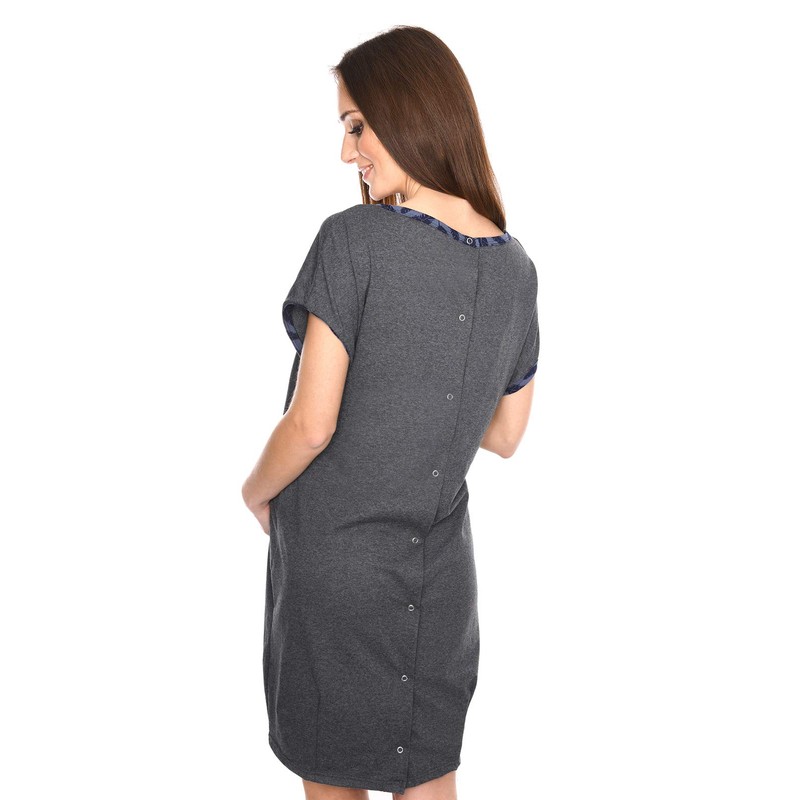 MijaCulture Labour Maternity and Nursing Nightdress Delivery Gown 4123 (UK8