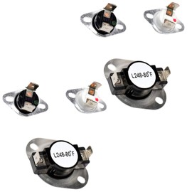 HQRP 2-Pack Dryer Thermostat & Thermal Fuse Kit compatible with General Electric GE AD924WSX1; Norge DEL202WC DEL203AC DEL203AC DEL203HC DEL203HC