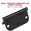 12 Pack Matte Black Door Hinges 3 1/2 Interior Rounded