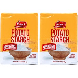 Lieber's Lieber's Pure Potato Starch, 1kg (2 Packs of 500g) Gluten Free Flour, All-Natural Corn Starch Alternative & Thickening Agent, Compact Size