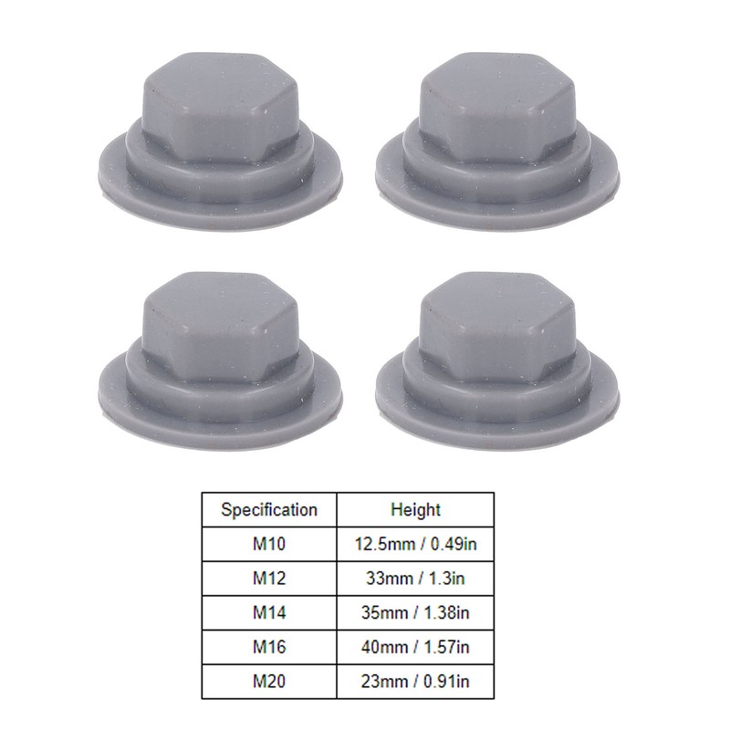 50PCS Hex Screw Bolt Covers Waterproof Dustproof Hexagonal Screw Protective