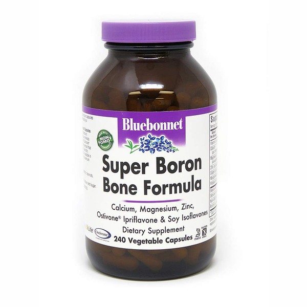 BlueBonnet Super Boron Bone Formula Vegetarian Capsules, 240 Count, White (743715002227)