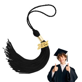 YIZHIXIANGQ Tassel Pendant 2025, Graduation Tassel, Graduation Tassel, Tassel for Graduation Hat, Graduation Decoration 2025, Graduation Decoration for Bachelor Master Graduation Hat (Black)