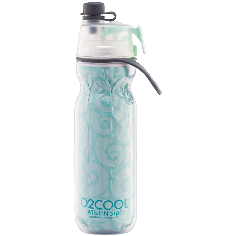 O2COOL Mist 'N Sip Misting Water Bottle 2-in-1 Mist And
