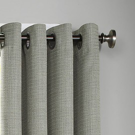 ECLIPSE Blackout Curtains for Bedroom - Palisade 52" x 95" Insulated Darkening Single Panel Grommet Top Window Treatment Living Room, Sage