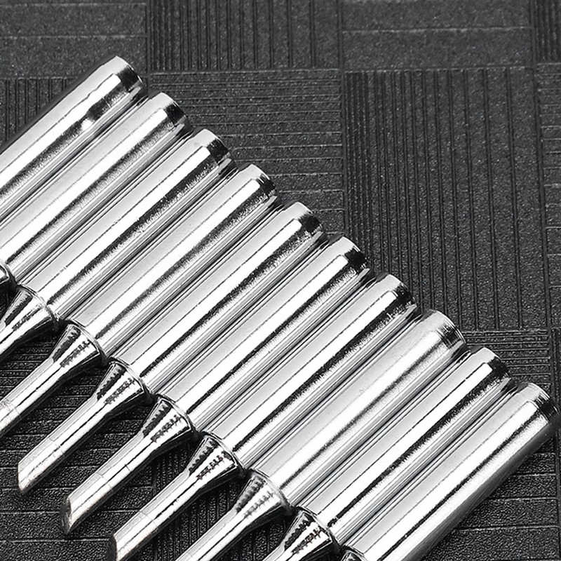 10Pcs Solder Iron Tip Brass Internal Heating Lead Free Soldering