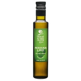 Persian Lime Balsamic Vinegar - Gourmet Barrel Aged Infused Balsamic Vinegar - Great for Dressing Dipping Glazing - No Artificial Flavors or Added Sugar - Made in Texas (8.5 Fl Oz)