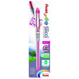 Pentel Arts Slicci 0.25 mm Extra Fine Gel Pen, Pink Ink, 1 Pack (BG202BPP1)