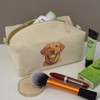 'Golden Labrador with Ball' Canvas Wash Bag/Makeup Case (CS00042213)