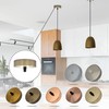 LEDSone 100mm Black Ceiling Rose Pendant Lamp with Cable Handle
