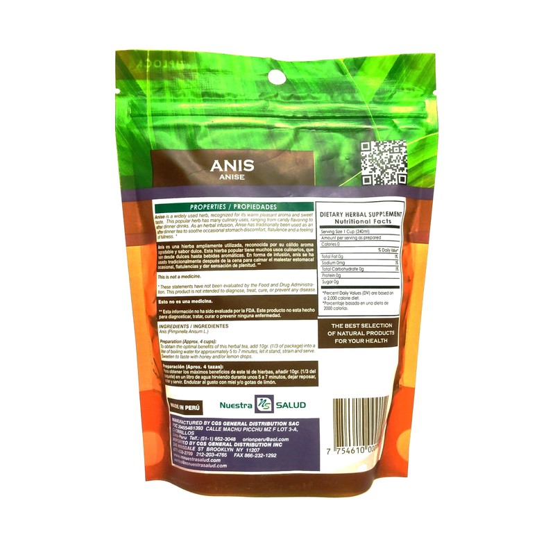 Anise Tea Herbal Infuision Anis (30g) Zip Lock