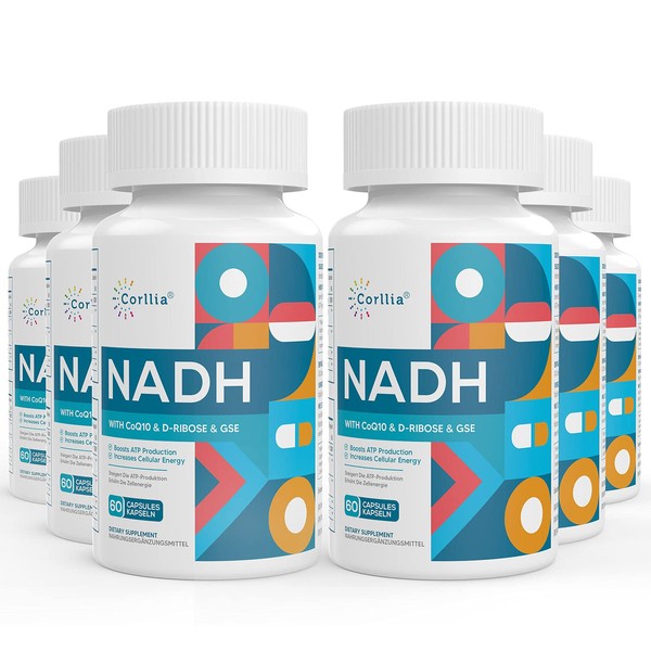 NADH 50mg + CoQ10 200mg + D-Ribose 150mg Supplement, Enhance
