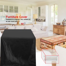 Garosa Cubierta de Muebles al Aire Libre Mesa de Patio y Silla Conjunto de Protección de Todo el Tiempo Impermeable a Prueba de Polvo Cubiertas de Protección(123 x 123 x 74 cm)