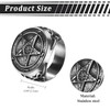 JewelryWe Men's Pentagram Ring: Sulfur Satan Demon Devil Symbol Baphomet
