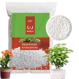 Zeyuansen 2 Quarts Organic Horticultural Perlite for Plants Natural Horticultural Soil Additive Conditioner Mix Improve Drainage and Ventilation, Promote Root Growth and Soil Health (2 QT)