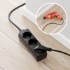 deleyCON 3-Way Power Strip with Flat Connector Power Strip for