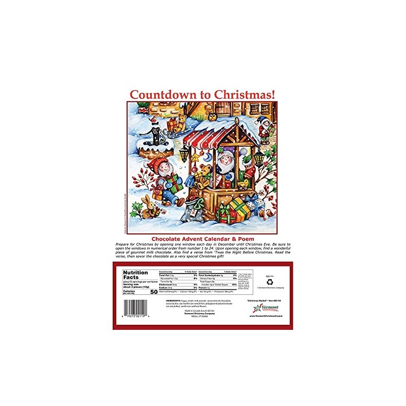 Christmas Market Chocolate Advent Calendar (Countdown to Christmas)