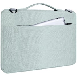 DOMISO 17-17.3 Inch Laptop Sleeve Bag Business Briefcase Messenger Bag Compatible with 17.3" Dell Computer/HP Pavilion 17/ProBook 470/MSI GS73VR Stealth PRO/LG Gram 17,Deep Mint Green