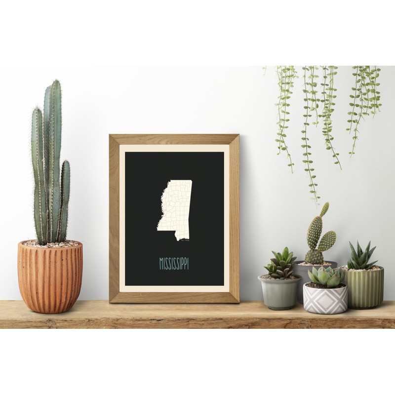 Mapa de Estados Unidos para niños, Mississippi