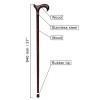 Dr. Watson - Handcrafted Wooden Walking Stick, Walking Cane, Derby