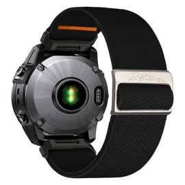 chinbersky 26 mm Nylon Bracelet for Garmin Feinx 6x/5x/7x Bracelet, Fabric Sport Adjustable Replacement Strap for Garmin Fenix 5X Plus, Fenix 6X Pro, Fenix3, Fenix3 HR, Descent MK1/Mk2/Mk2S,