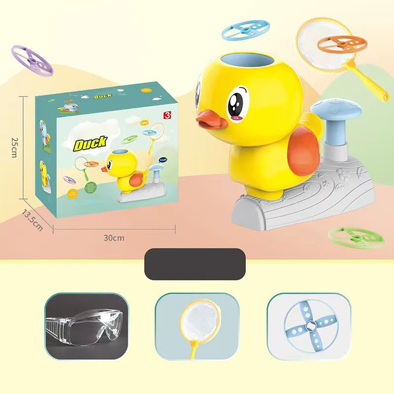 Duck Catch Saucer Game Toy Flying Interactive Duck Disc Launcher
