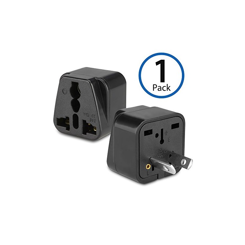 BoxWave Universal to Australian Outlet Plug Adapter - Black, Plug