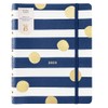 Busy B Spiral Weekly Diary 2025 - Navy Stripe &
