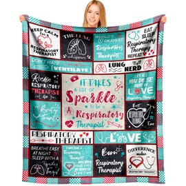 Respiratory Therapist Gifts, Respiratory Care Week Gifts, Respiratory Therapist Gifts for Women, RT Week Gift Blanket 60" x 50", Respiratory Therapy Presents, Birthday Gift for Respiratory Therapist