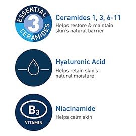 CeraVe loción hidratante facial PM ultra liviana, 3 onzas