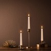 Eywamage Short White Flameless Taper Candles with Remote, Flickering Battery
