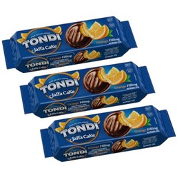 Tondi Variety Pack European Biscuits, Jaffa Cakes Oranhe Filling Pack of 3 137g/each