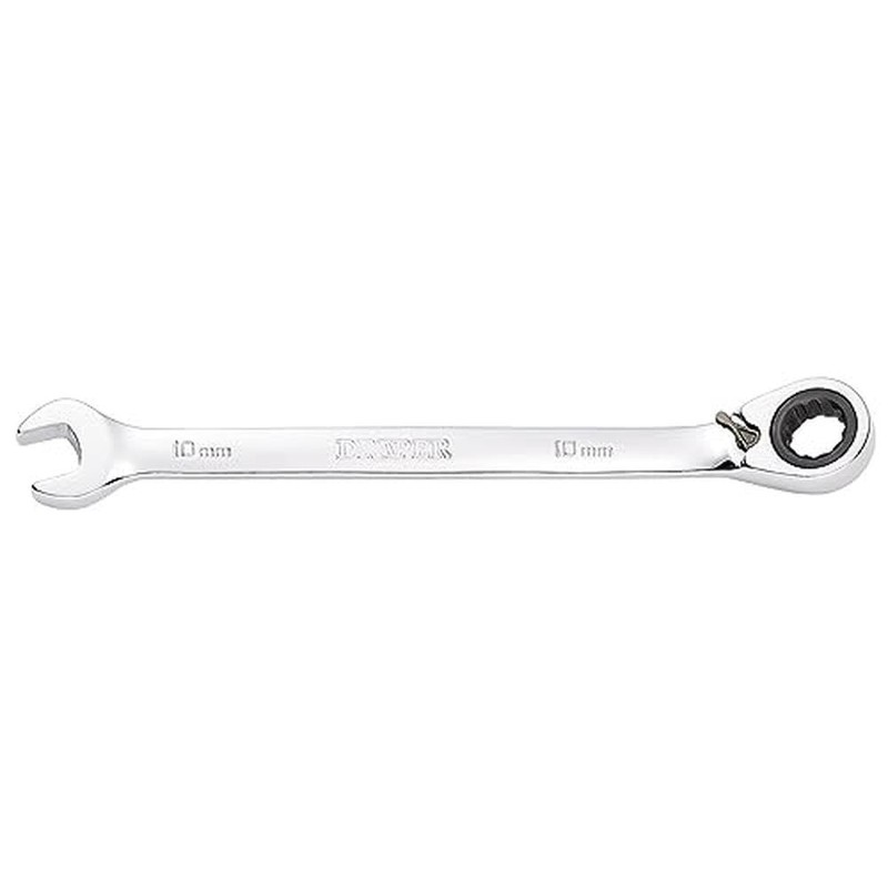 Draper 51973 Hi-Torq Metric Reversible Ratcheting Combination Spanner, 10mm, Blue