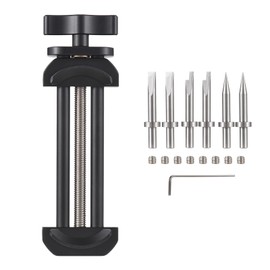 Camera Lens Repair Tool Kit Universal Thread Pitch Adjustable Jaw Opening 3 Tip Options for 12-90mm Lens Spanner Wrench Tool Camera Multitools, Lens Spanner Wrench with Replaceable Tips