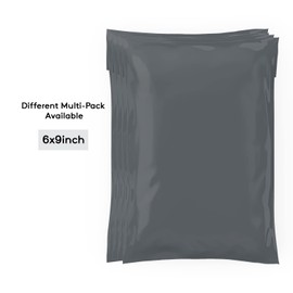 Mailing Bags, Grey Parcel Delivery Bags with Self-Seal Closure, Flexible Lightweight and Tear Proof Postal Mailing Bags, Multipack Mailing Envelope Bags (06x09, 25pk)