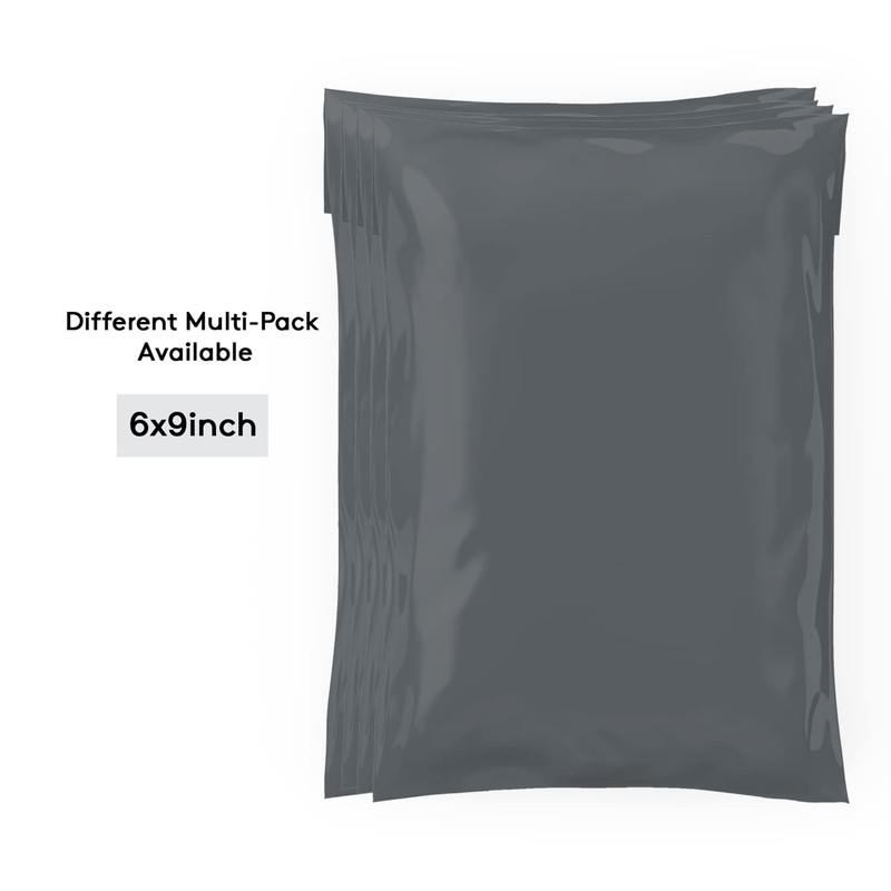 Mailing Bags, Grey Parcel Delivery Bags with Self-Seal Closure, Flexible