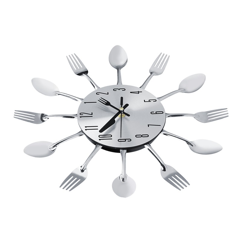 Stainless Steel Cutlery Clock Knife and Fork Spoon Wall Clock