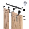 SMARTSTANDARD 5 Feet Bypass Sliding Barn Door Hardware Kit -