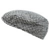 Atano Mens Traditional Flat Cap Black & White Check 60cm