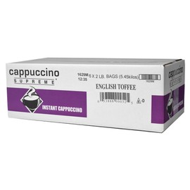 Cappuccino Supreme English Toffee Instant Cappuccino Mix 6 x 2 lbs
