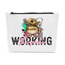 Nurse Makeup Bag, Nursing Student Gifts, Nurse Gifts for Women, Funny Nursing Gifts for Nurses Female, Working The Pole Cosmetic Bags, Nurse Appreciation Graduation Gifts
