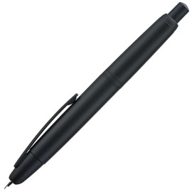 Jinhao 10 Press Fountain Pen with Box, Matte Black Retractable Medium Nib with Ink Converter Set (Clip Version)