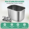 FANCILLA Snackle Box Container, 8 Compartment Stainless Steel Divided Serving