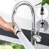 Silver Faucet Sprayer Extension, Faucet Extension Tube, 360 Degree Rotation