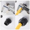 sourcing map 6Pcs M22 Cable Gland Waterproof Plastic Joint Adjustable