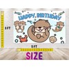 5x3 FT Otter Birthday Backdrop - Playful River Friends Theme