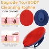 Innerneed Limpiador Corporal Magnético Silicona Cepillo Higiénico Ducha Color Rojo